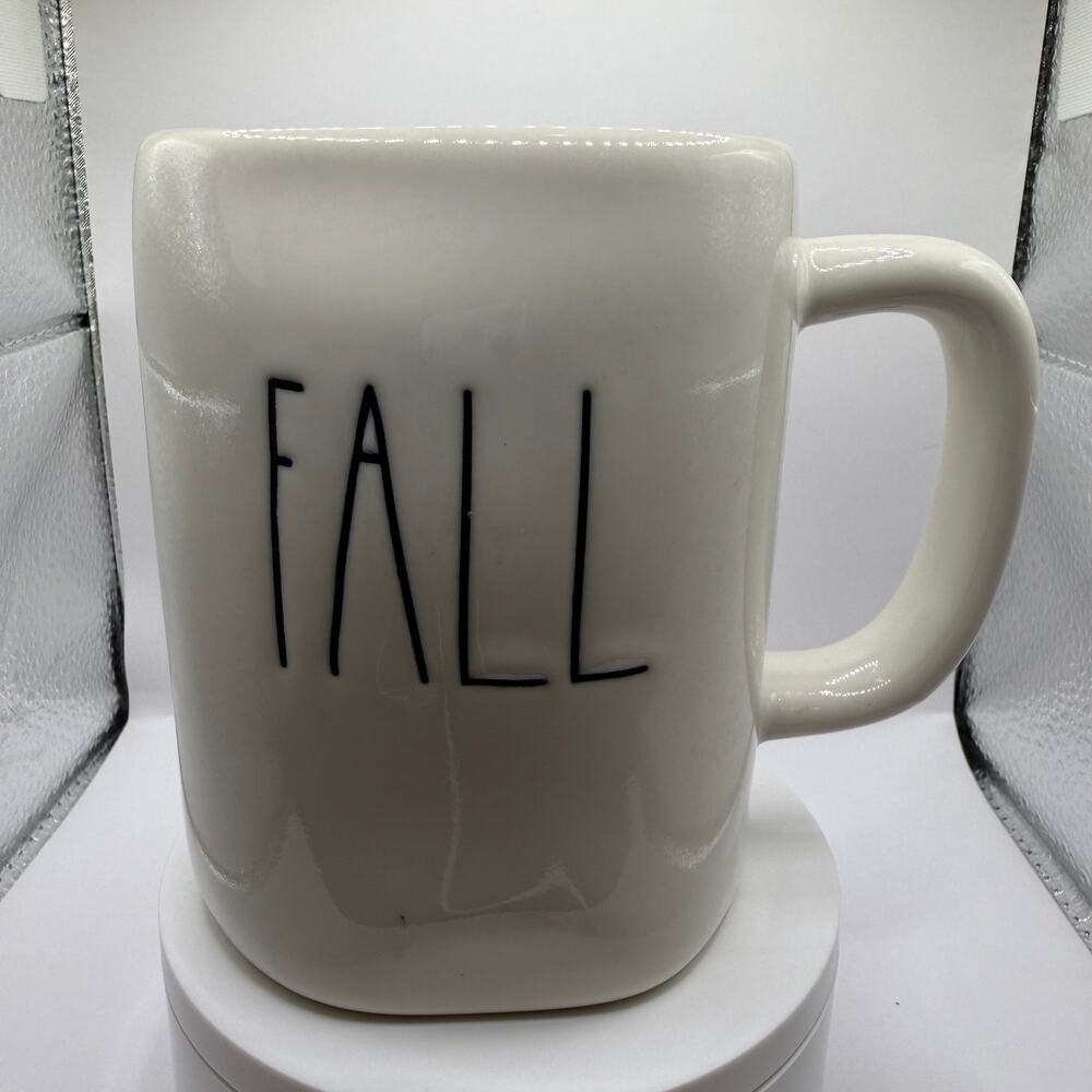 Rae Dunn FALL Y'ALL Ceramic Coffee Mug Orange Interior Magenta Artisan